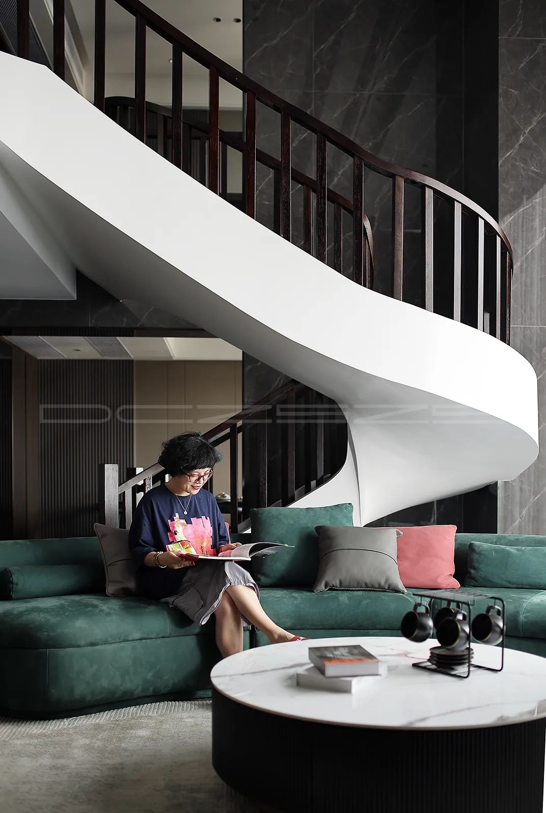 绿岛湖映月湾现代意式轻奢别墅设计丨木美空间设计-2