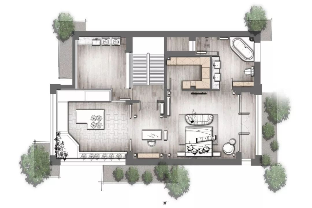 武汉梦湖香郡溪墅,美式庄园风情的家-7