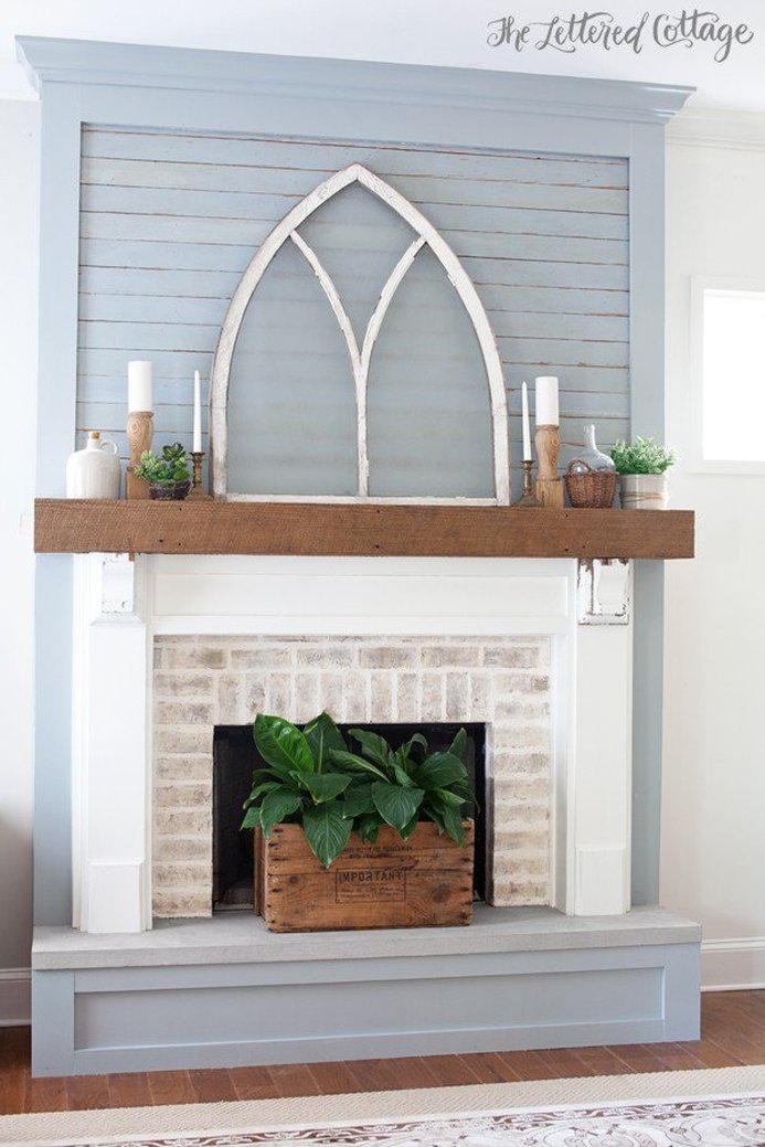 30 Tips to DIY and Decorate Your Fireplace Mantel Shelf-14