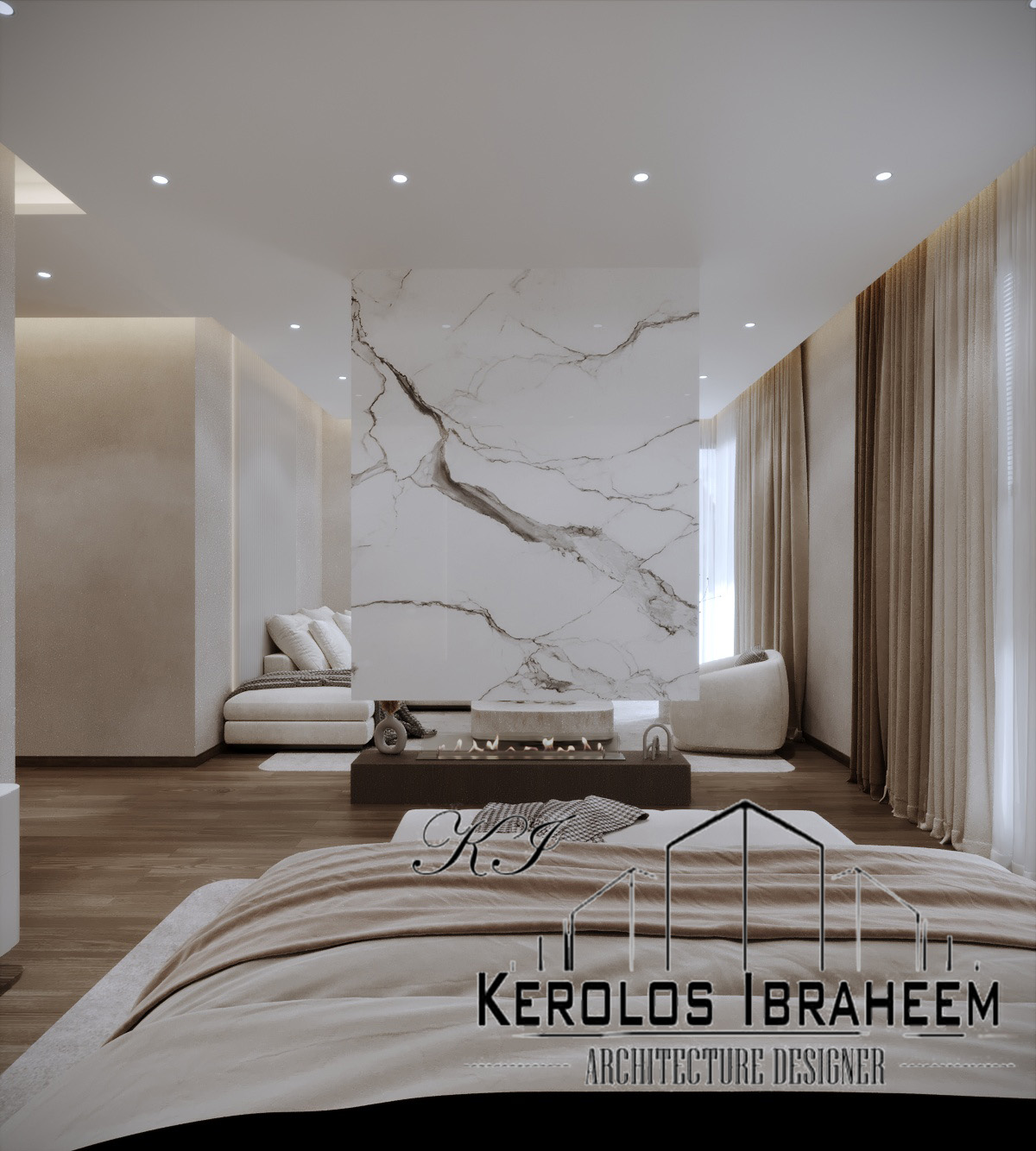 Modern Master Bedroom With Sitting Area-6