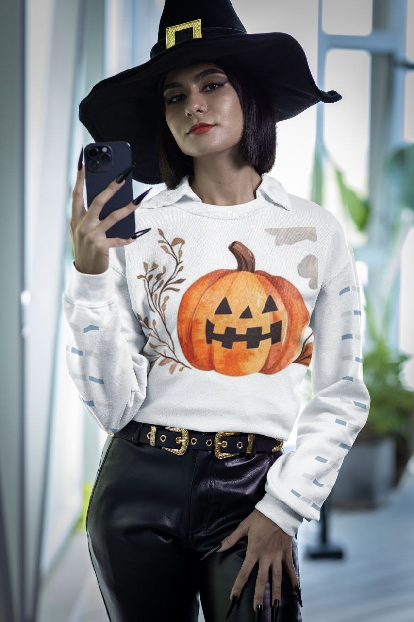 Watercolor Spooky Halloween Clipart Set .-3