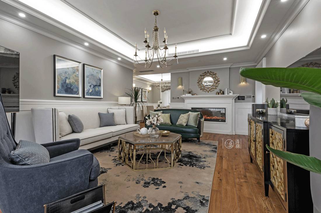 优雅知性，成都 180 平米美式四居室设计-36