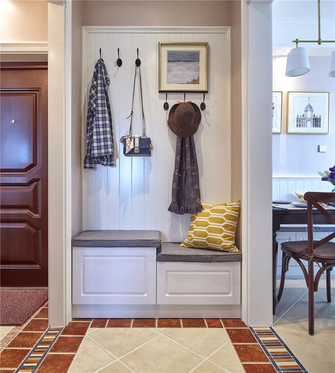 天津水郡花园 128㎡清新美式风格设计-19