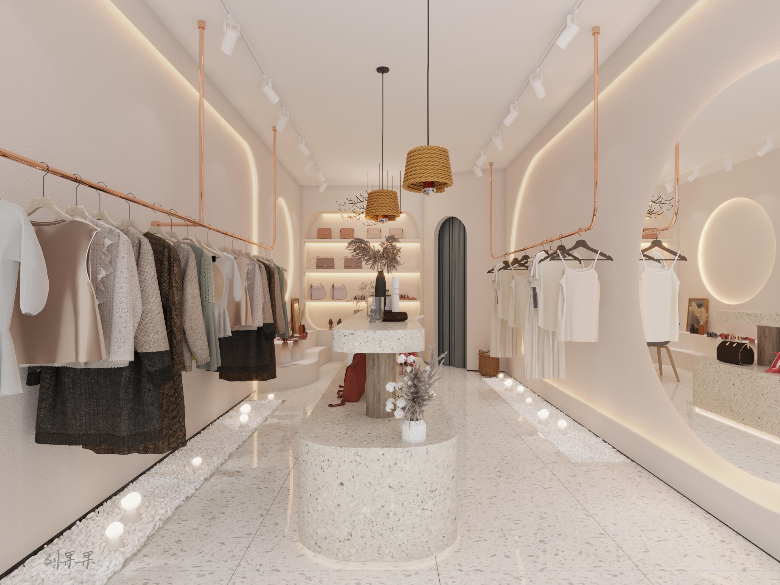 玩转材质和色彩的现代服装店设计合集-8