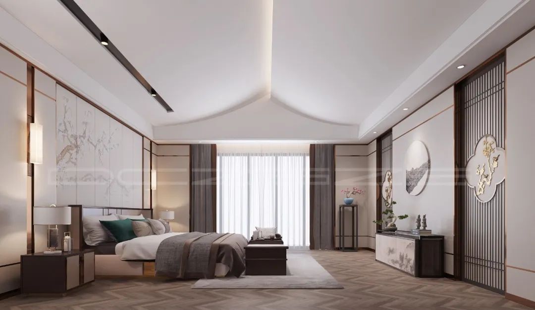 《东成至盛》新中式别墅设计丨木美空间设计-67
