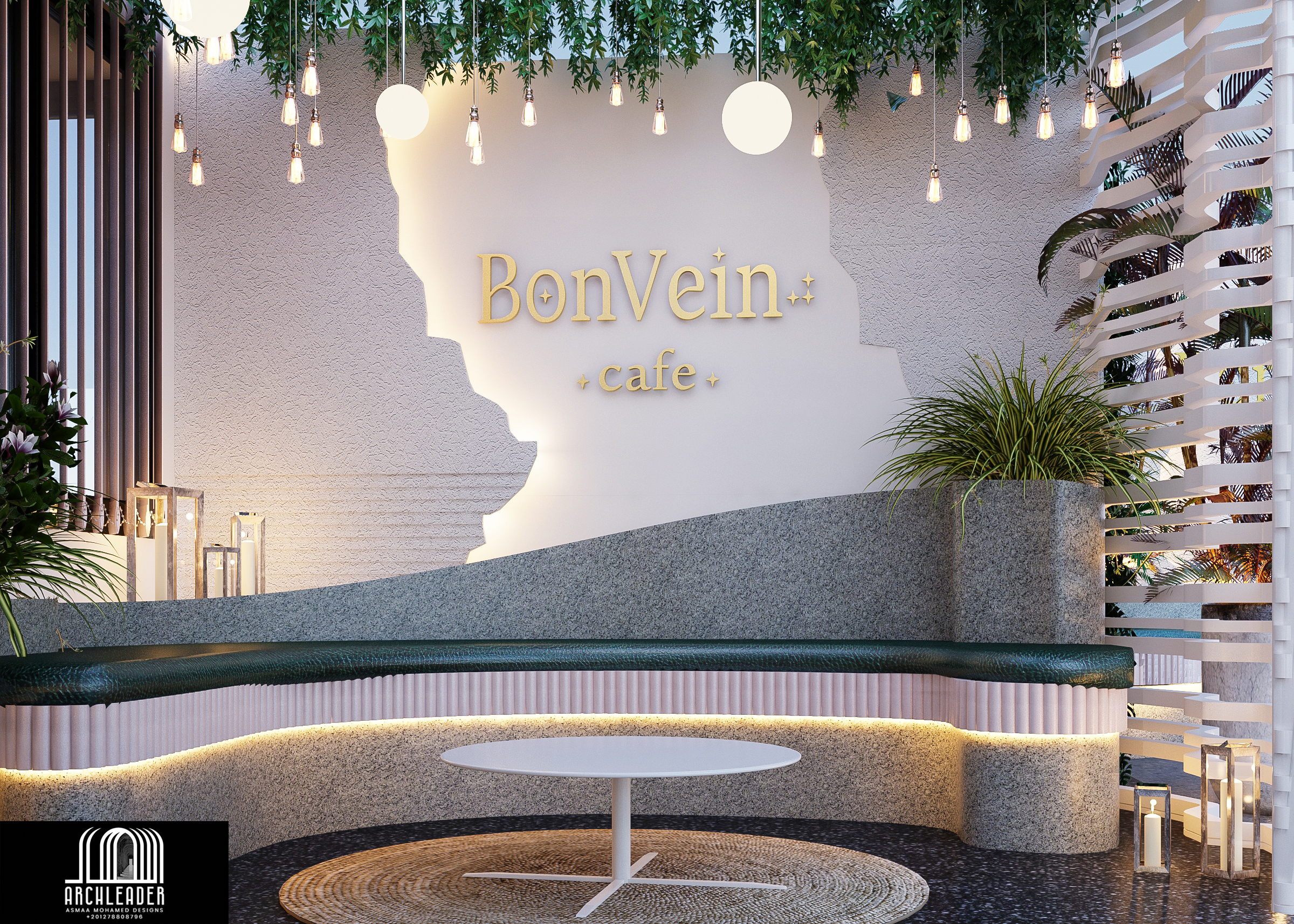Bon Vein Café ..My Interior & Roof Design in Kuwait-24