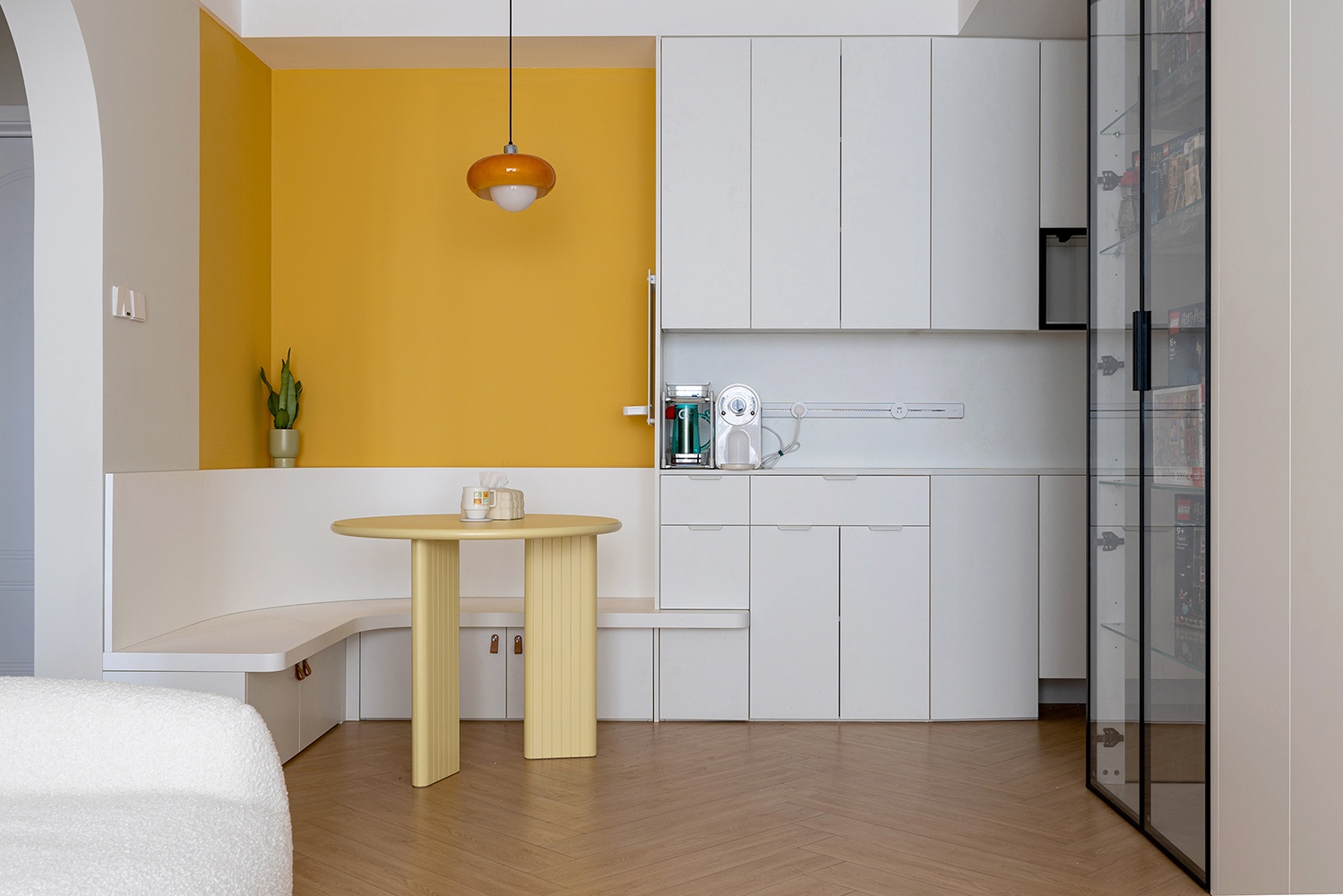 70㎡柠檬黄+墨绿奶油风甜蜜双人居丨中国北京丨久栖设计-30