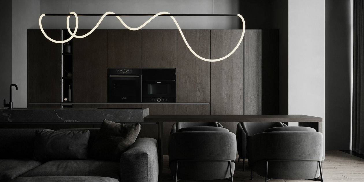 黑色系小空间公寓设计 超有设计感！-2