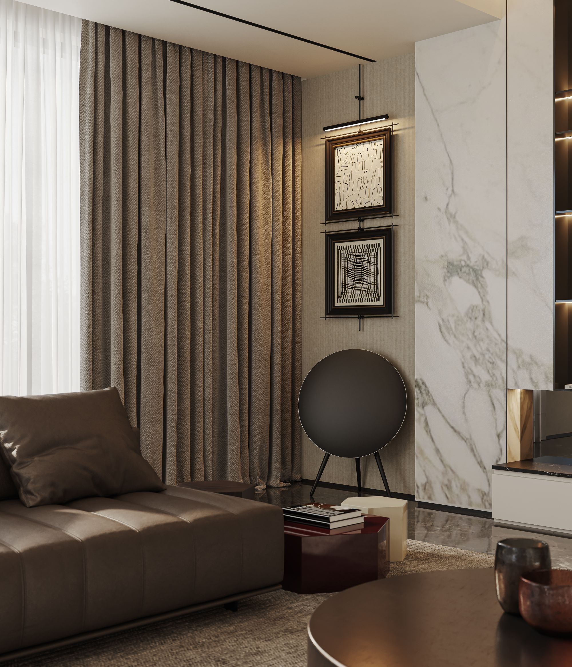 现代轻奢|客餐厅效果图-13