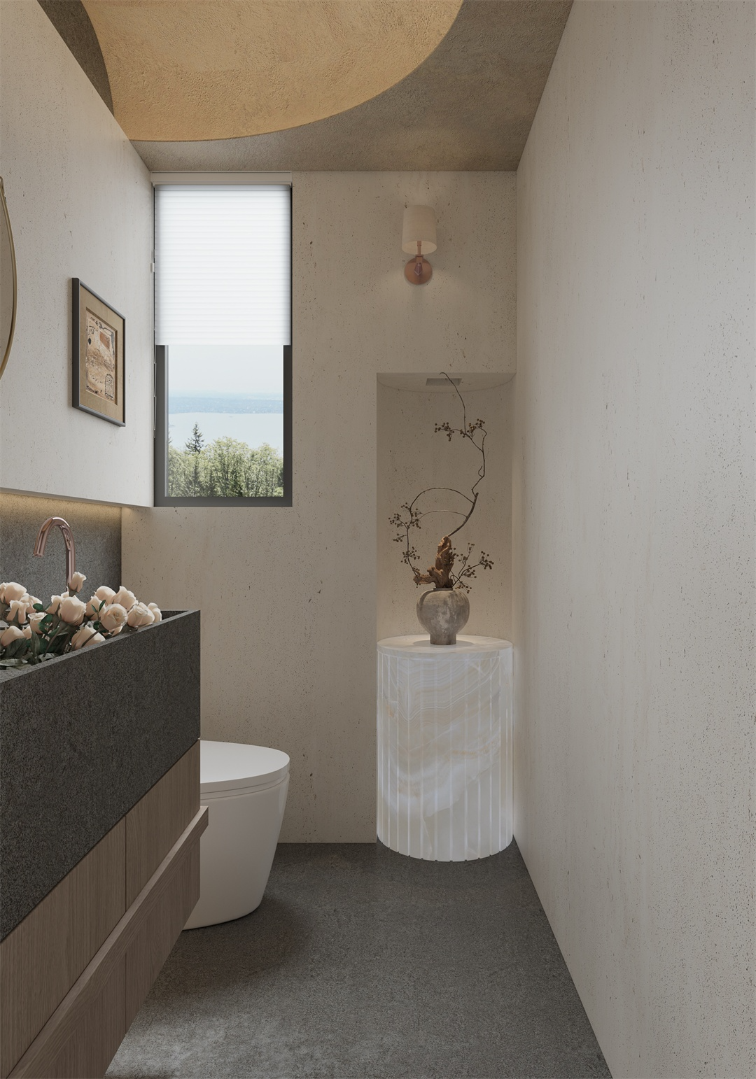 香港大禾装饰|侘寂风格大平层效果图-9