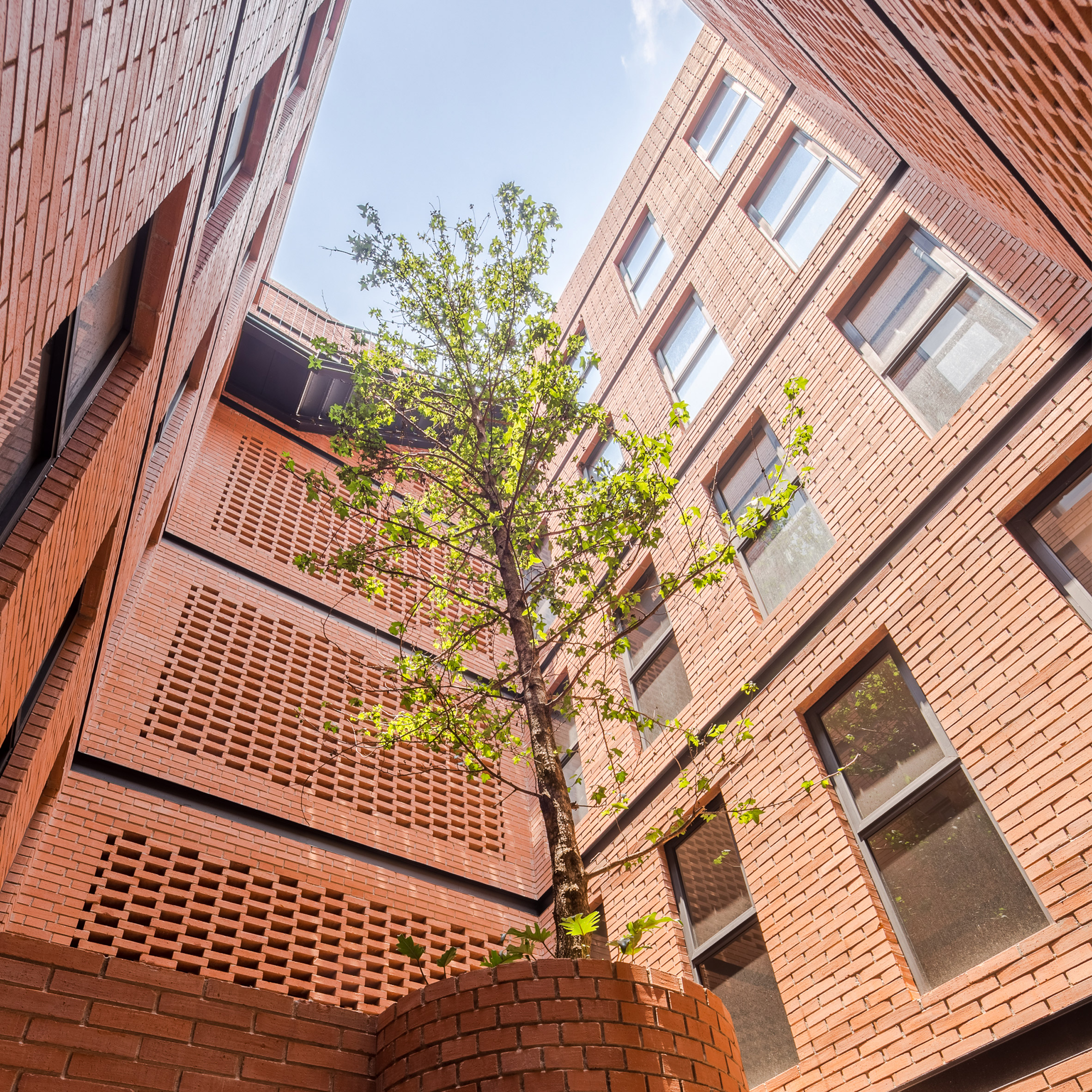 HGR Arquitectos uses orange bricks to build Mexico City apartment block-0