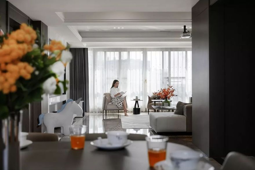 江湾城平层公寓 | 现代简约,一线江景-2