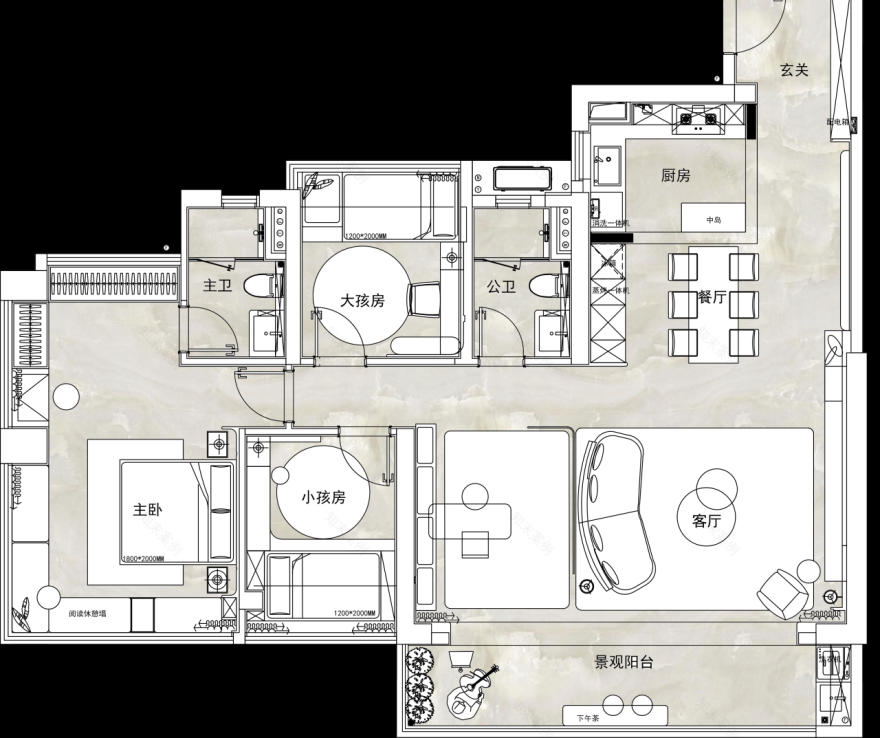 中交四航·珠江春丨OPS观致设计(室内),深圳市蜜尔室内艺术设计有限公司(陈设)-77