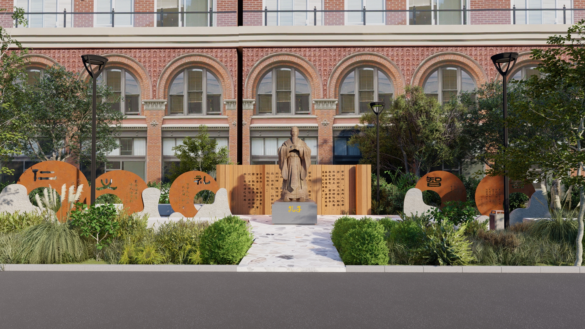 校园小景广场-0