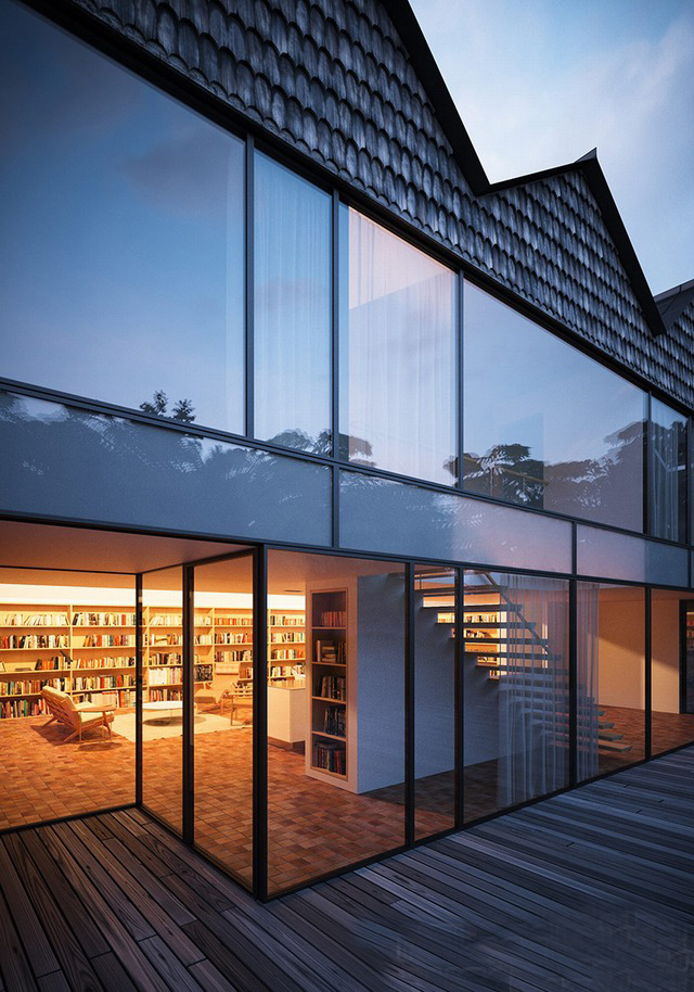 加州锯齿形屋顶的 Hendee·Borg 住宅-25