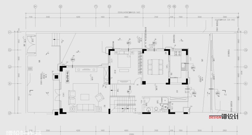 半山御景别墅 S16 美式客厅设计展示-3