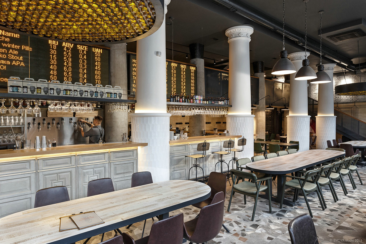斯大林帝国建筑中的创新啤酒餐厅设计-24