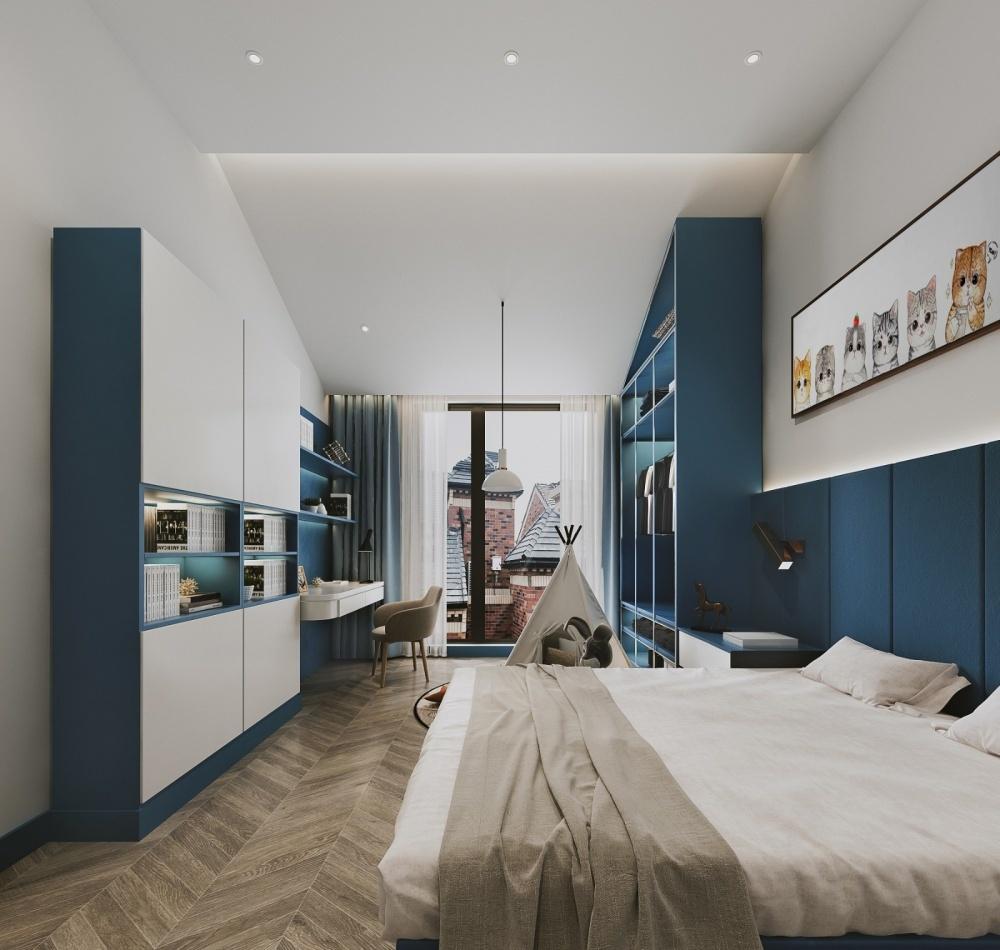 高级蓝的奢美空间，惊艳你的感官-6