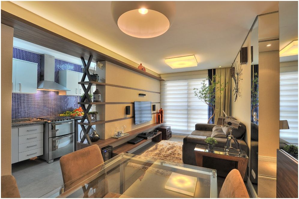 20平米厨房工作室与客厅一体化设计-153