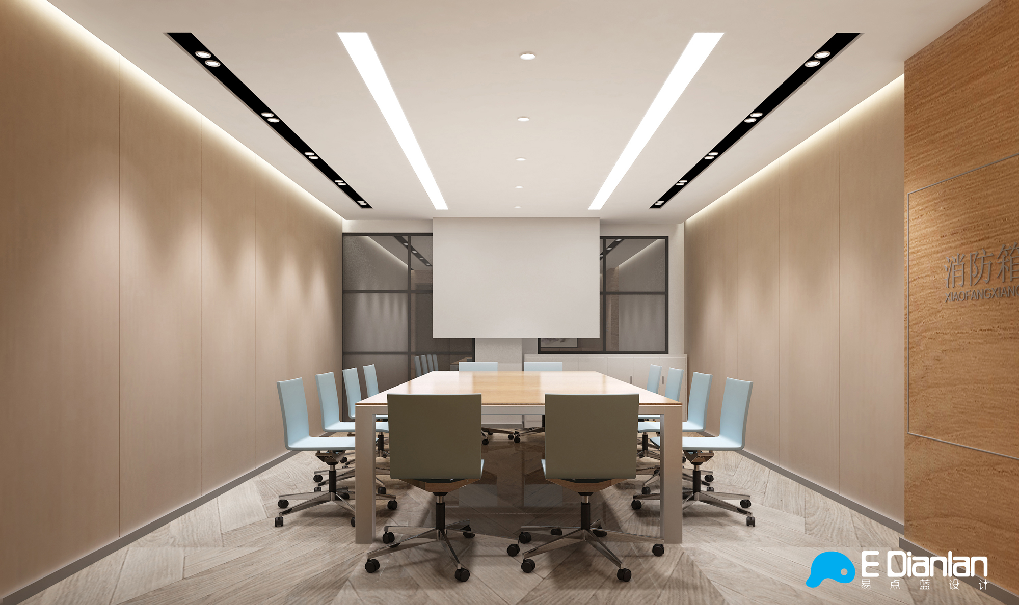刘魏诚作品——贵州某检测中心办公设计【易点蓝E DIANLAN办公篇】-13