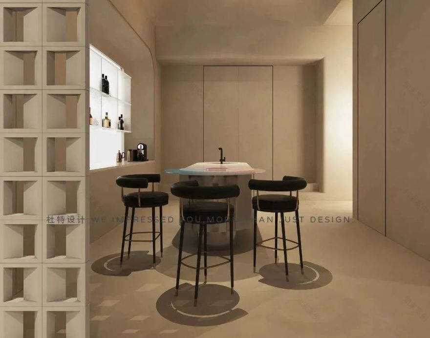 奶油色调微水泥别墅丨TODD 杜特设计-17