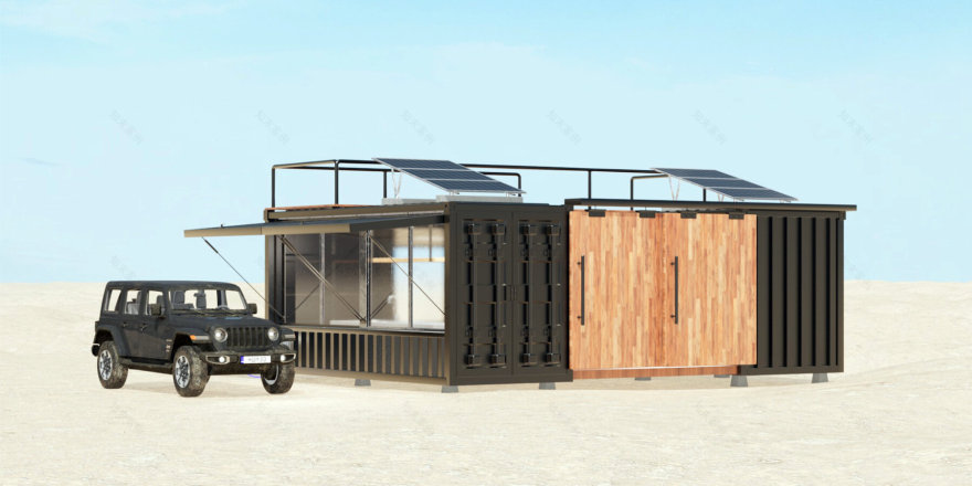Jeep 集装箱房屋 | 可建在任何地方的太阳能移动住宅-16