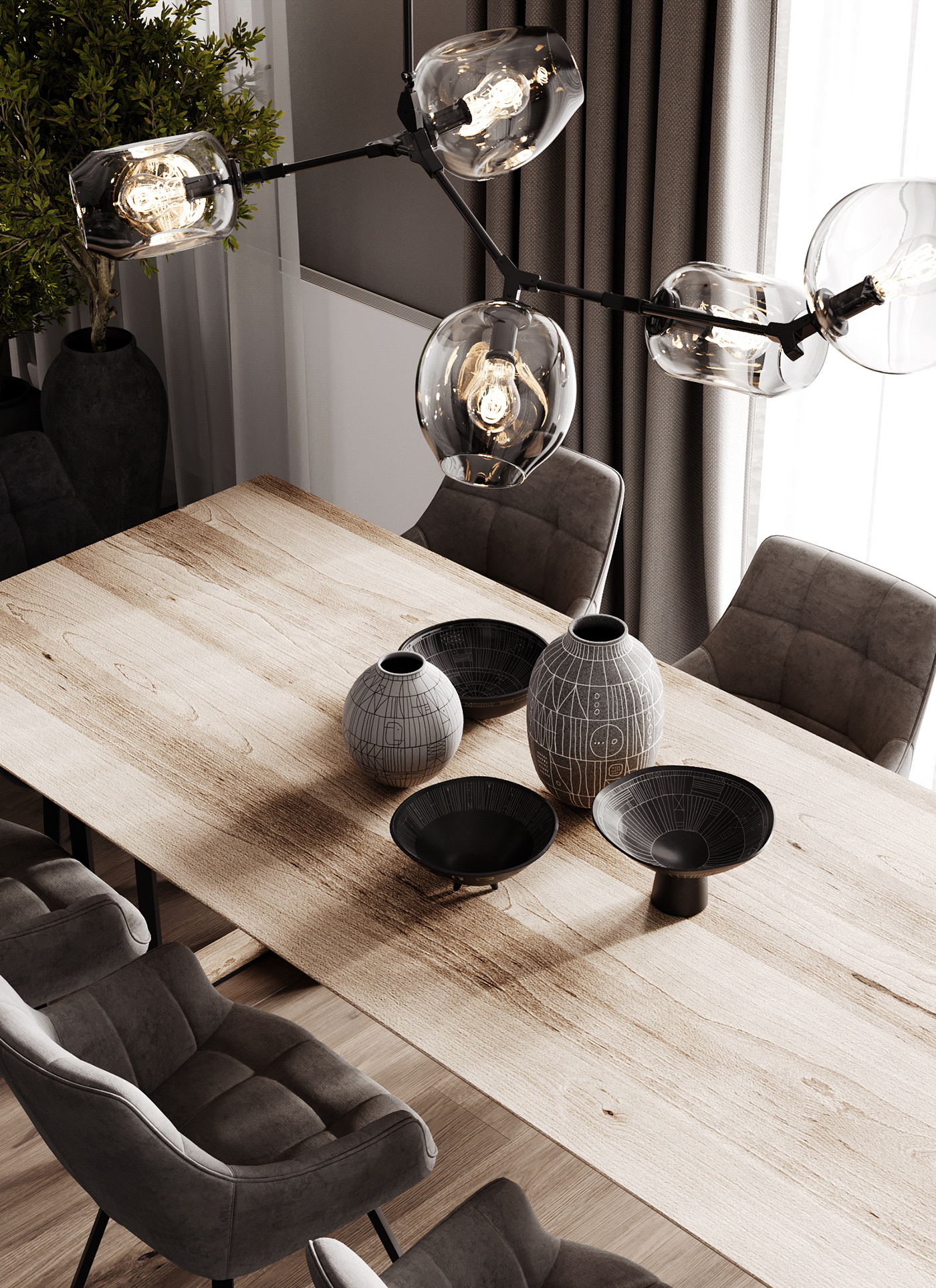 原木与高级灰 享受空间带来的欢畅-11