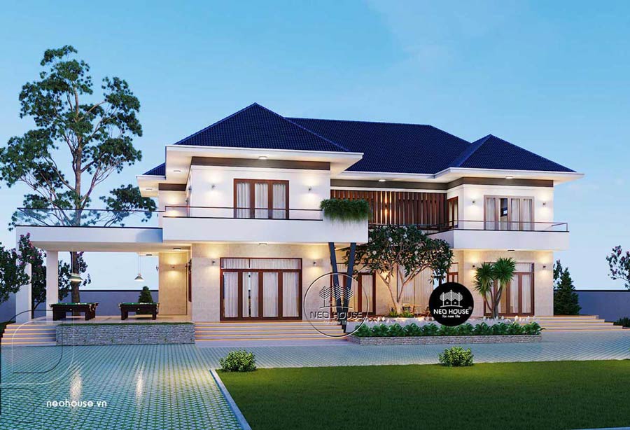 45+ 2层300㎡现代豪华别墅设计案例丨NEOHouse.vn-30