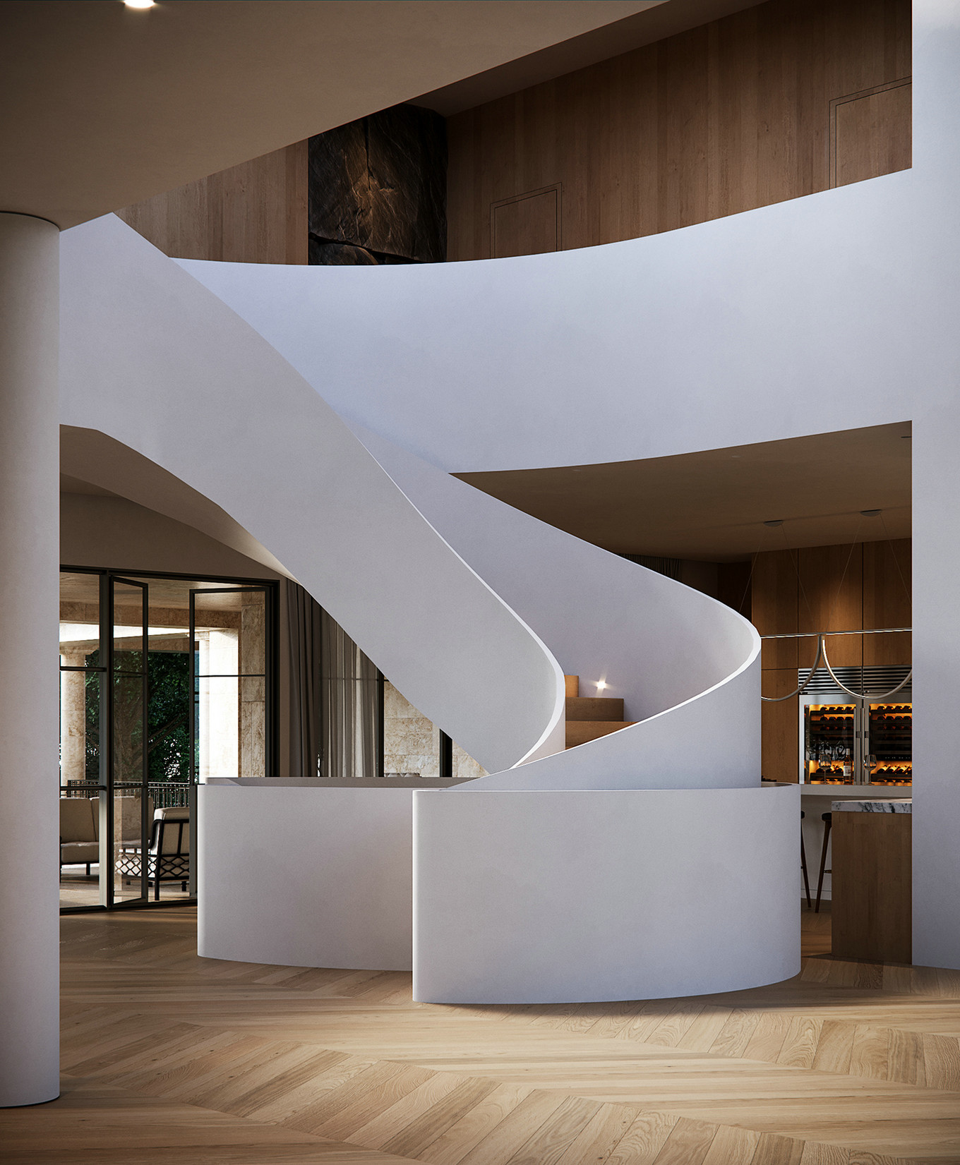 现代简约线条感别墅设计-5