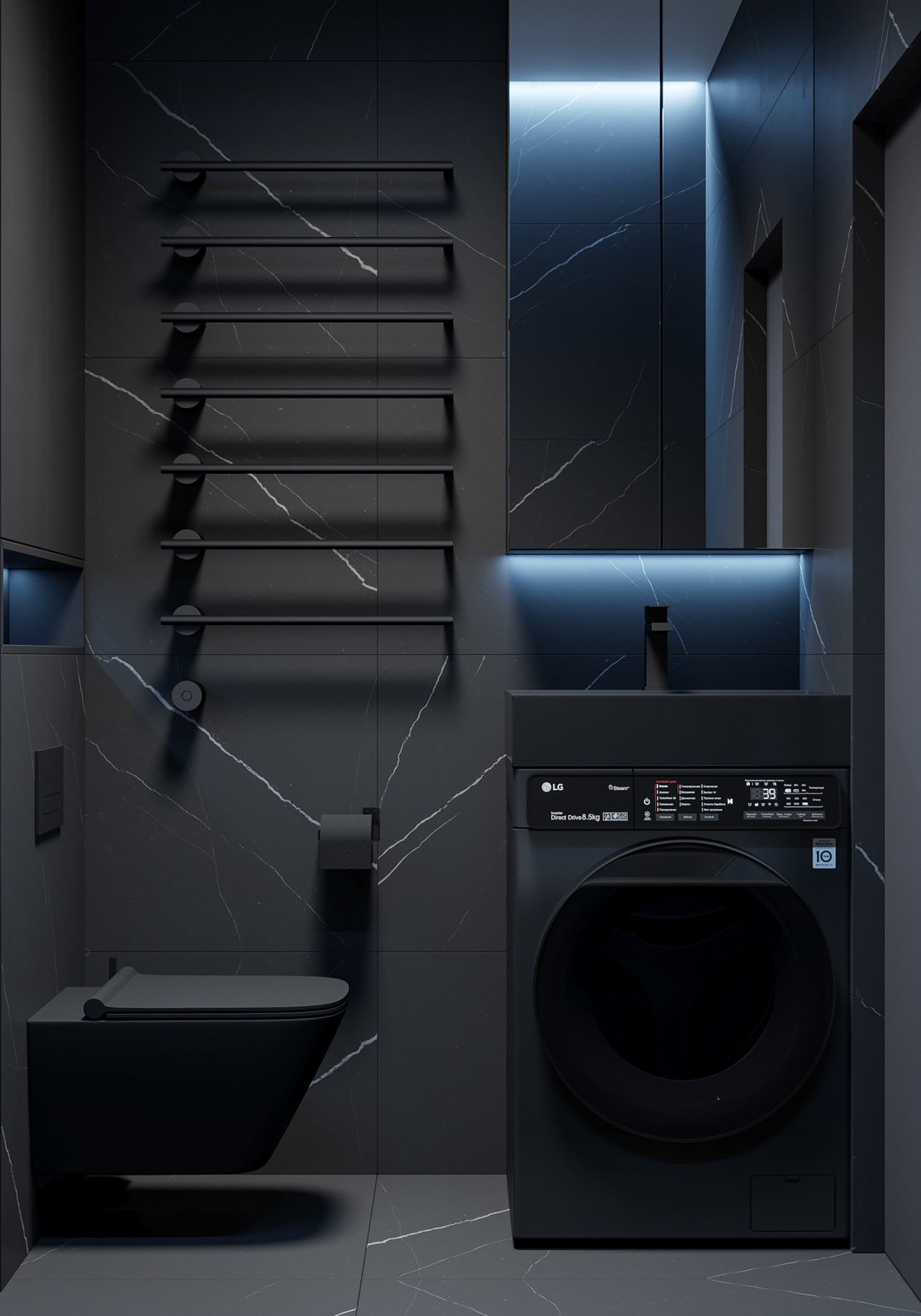 圣彼得堡高级黑色系公寓 质感超细腻-27