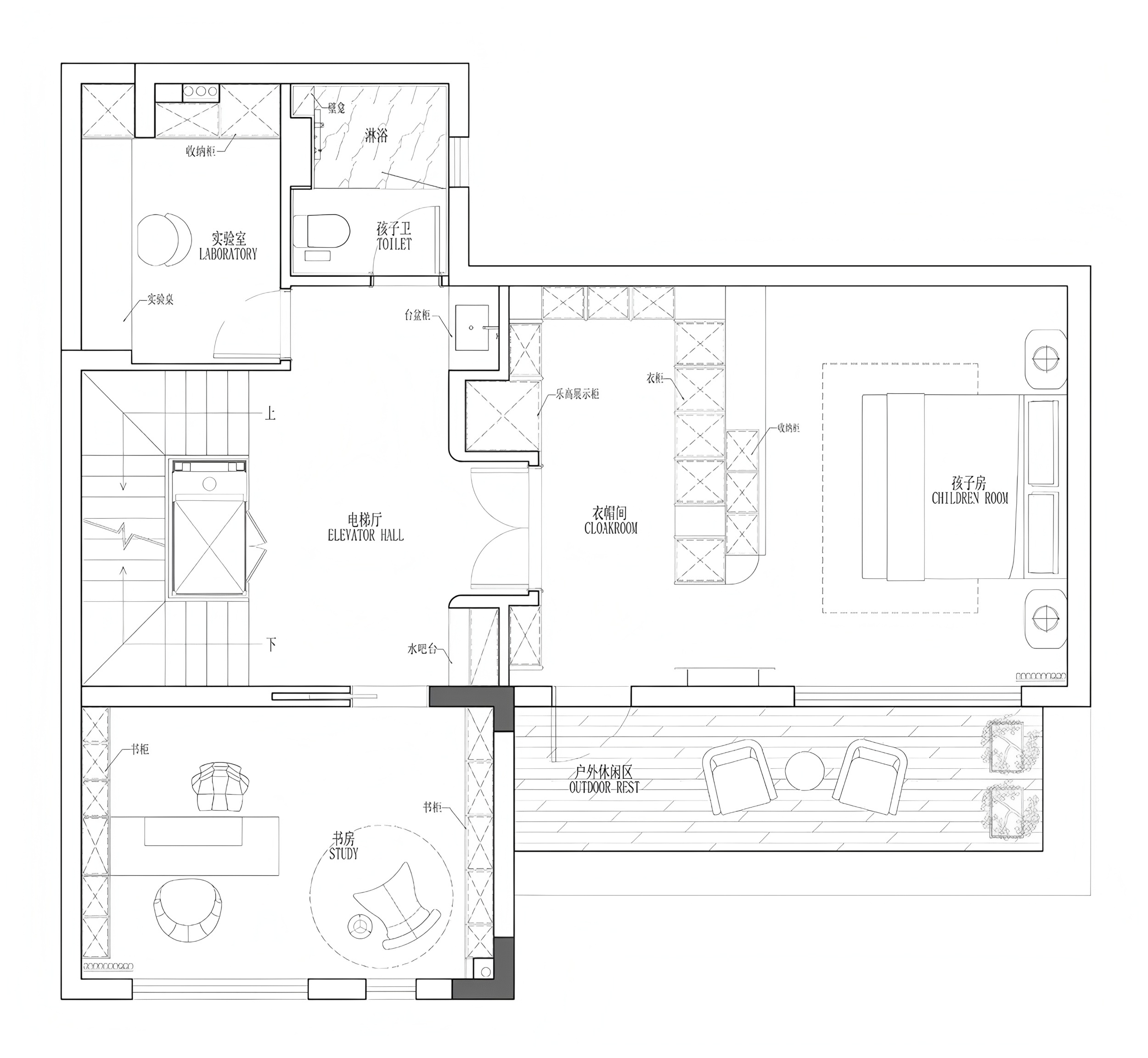 南京536㎡简约别墅丨中国南京丨观享际SKH室内设计-84