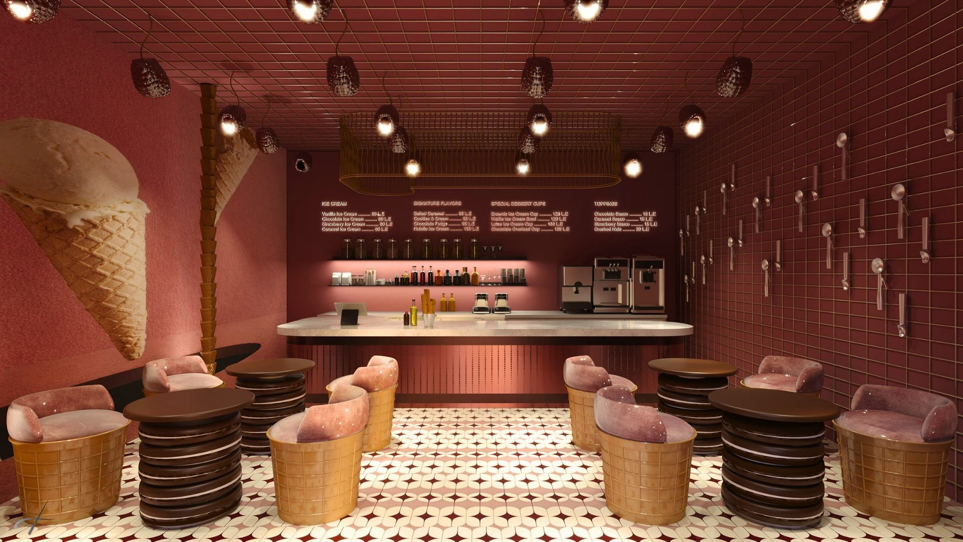 Ice Cream Shop Interior Design-4