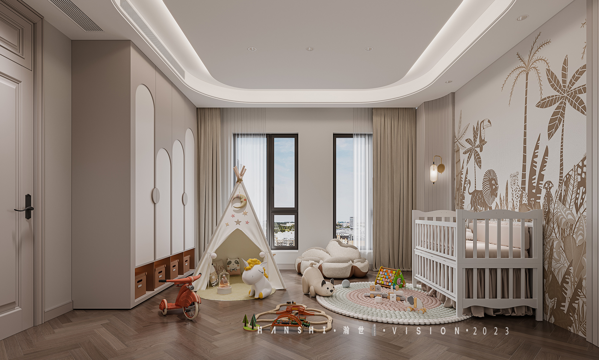 法式轻奢别墅丨瀚世表现-29