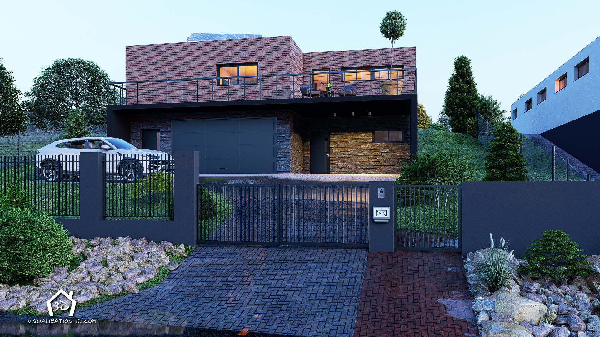 豪华现代别墅外观-8