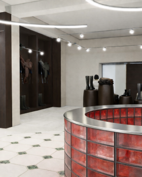 Designed an equestrian sports store interior concept 3D