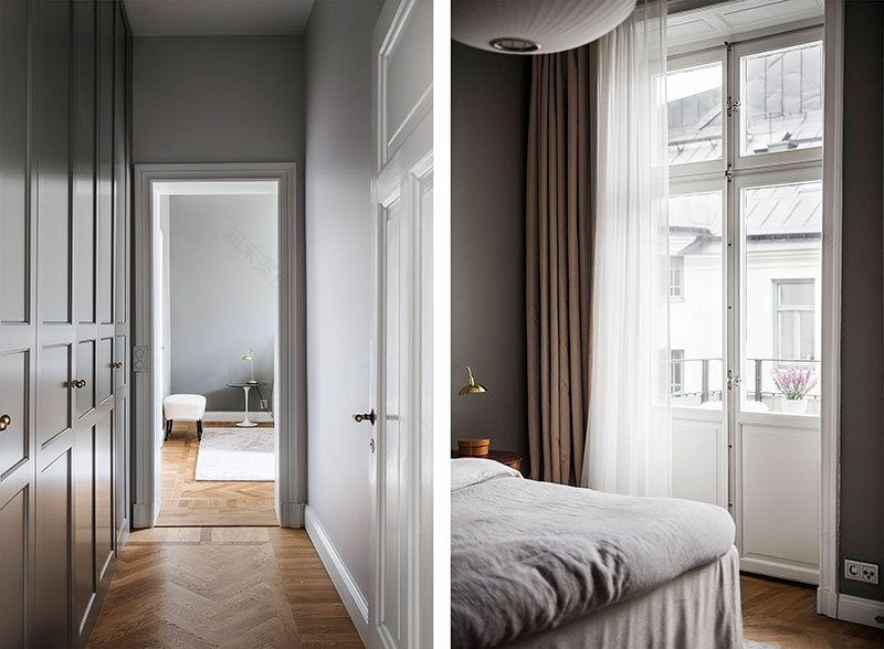 斯德哥尔摩橄榄绿公寓,法式风情融入北欧设计-18