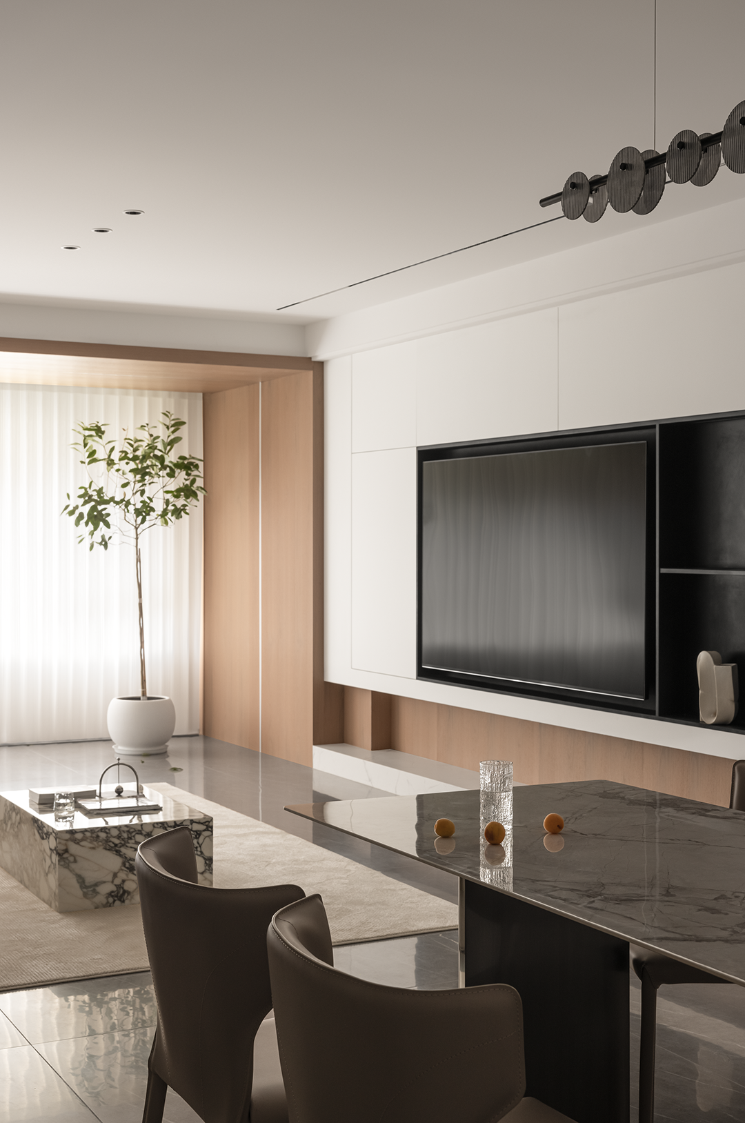 170㎡简约大平层，暖白原木的细腻优雅 | 深零设计-49