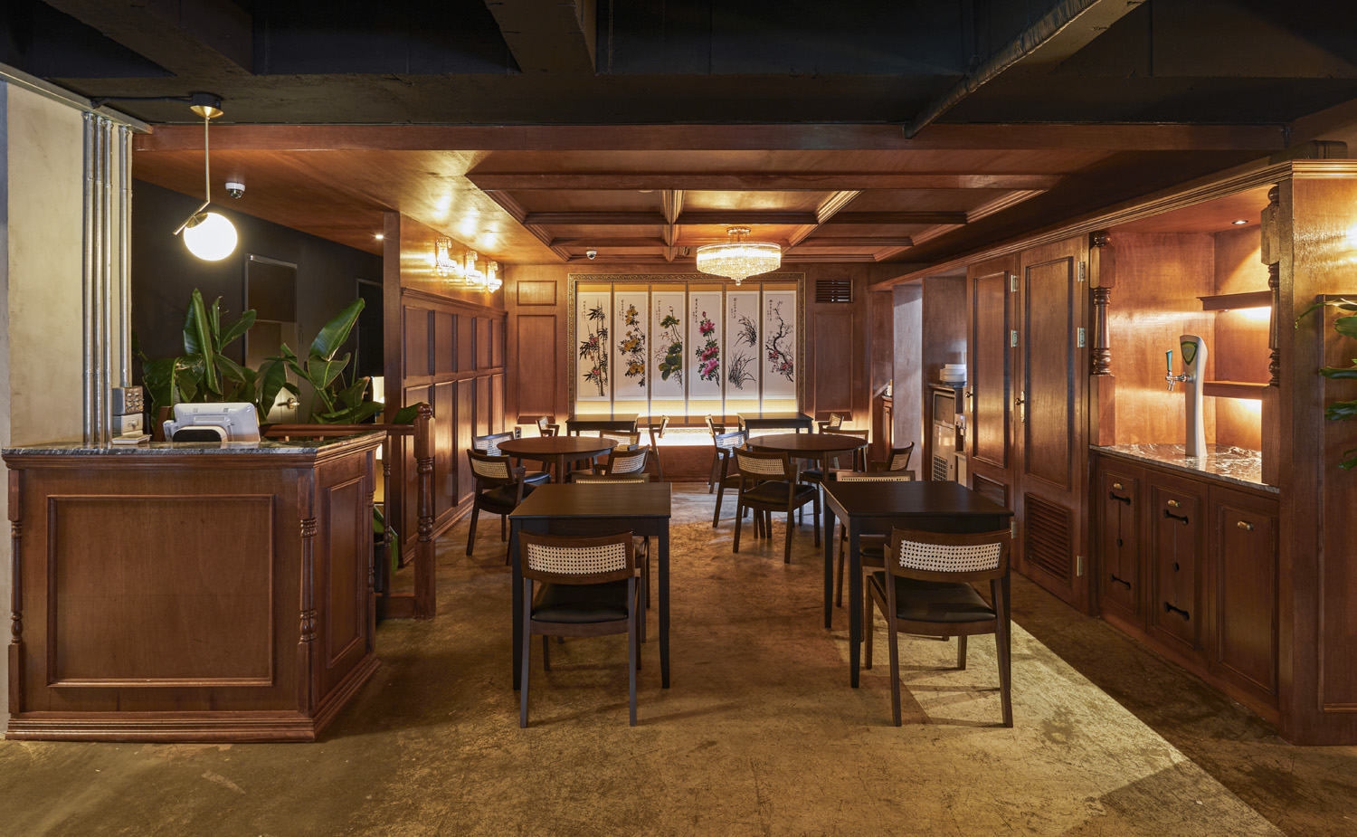 复古风 34 平小餐馆，精致美食空间-6