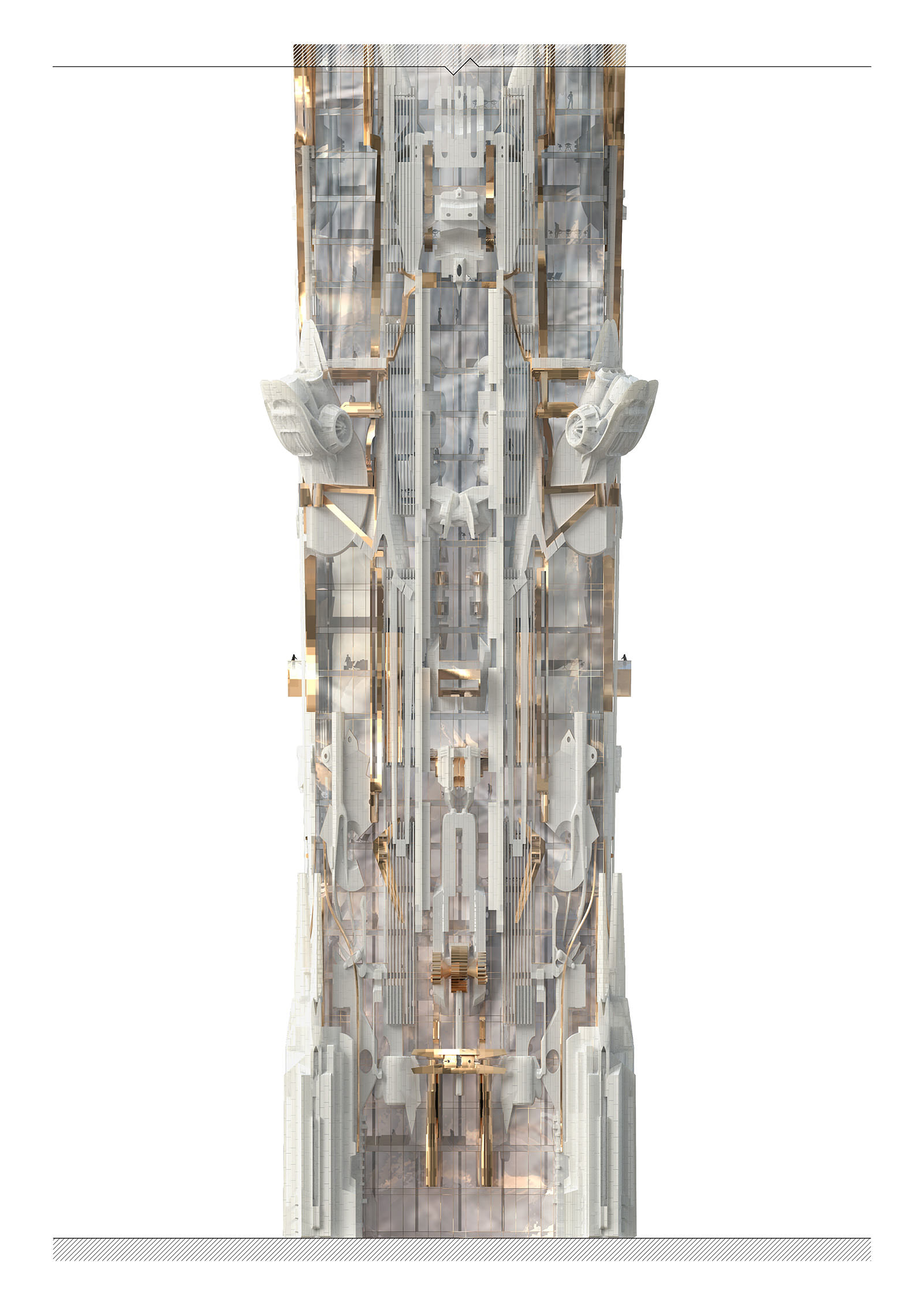 “The Khaleesi”102 层装饰性摩天大楼丨美国纽约市丨Mark Foster Gage Architects-21