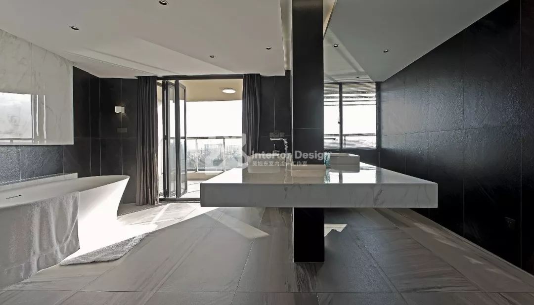 黑白极简,打造 330㎡顶层复式梦空间-87