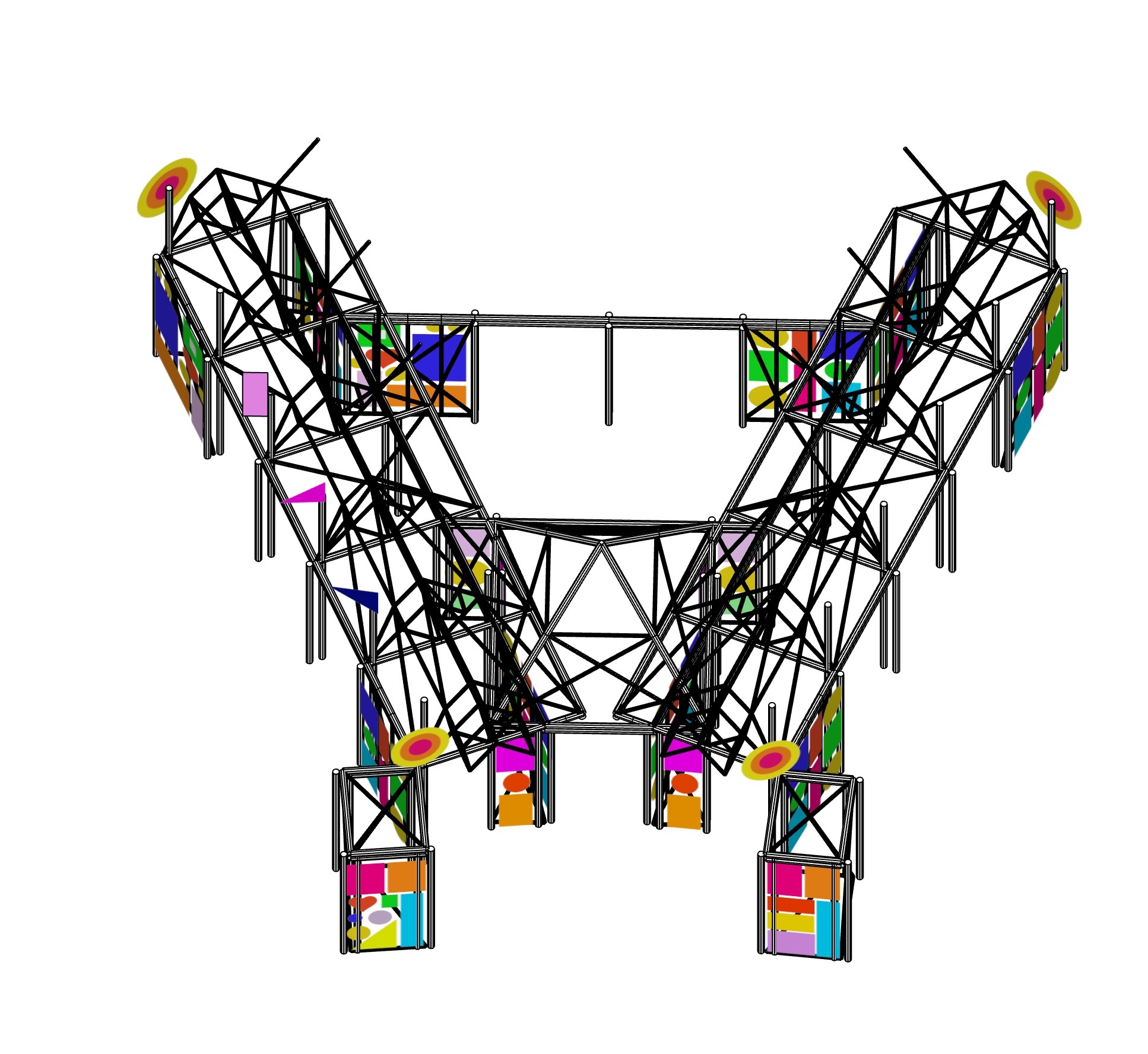 透视竹装置丨英国伦敦丨Morag Myerscough-36