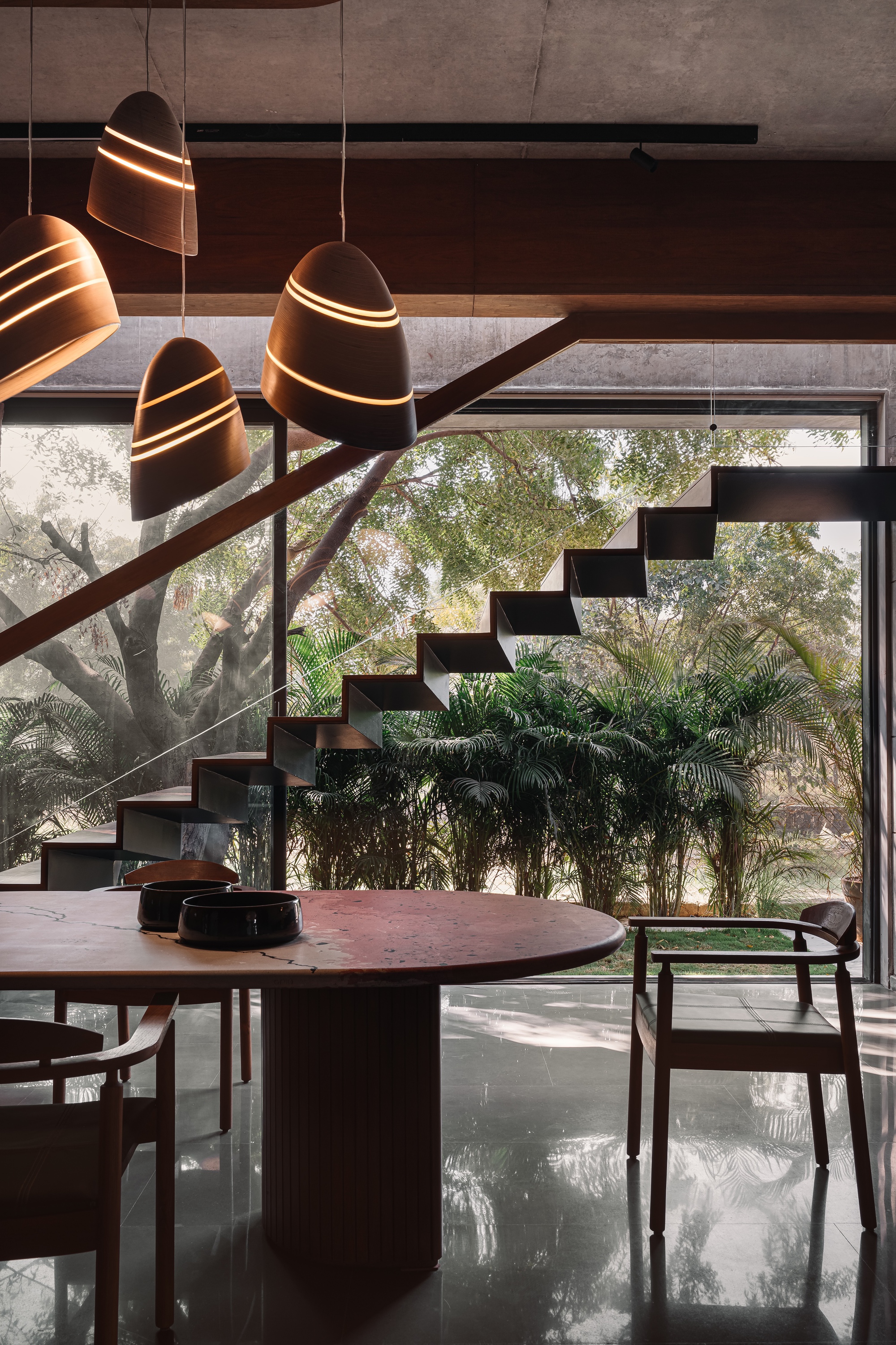 百叶窗屋；百叶窗住宅（具体可根据实际语境确定更准确的译法，此处Louvered常见意思为有百叶窗的，House为房屋、住宅等意思） 丨印度丨andblack design studio-48