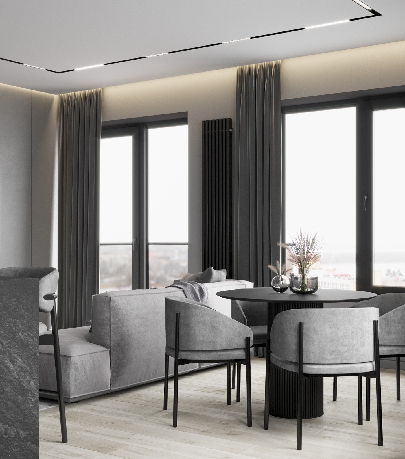 高级灰色系小空间公寓设计 超精致-9