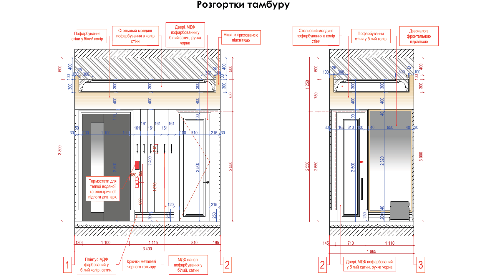 Entrance area with wardrobe design in Kaharlyk-5