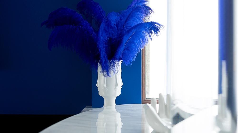 幸福格调平层家居,克莱因蓝帝国黄的时尚盛宴-30