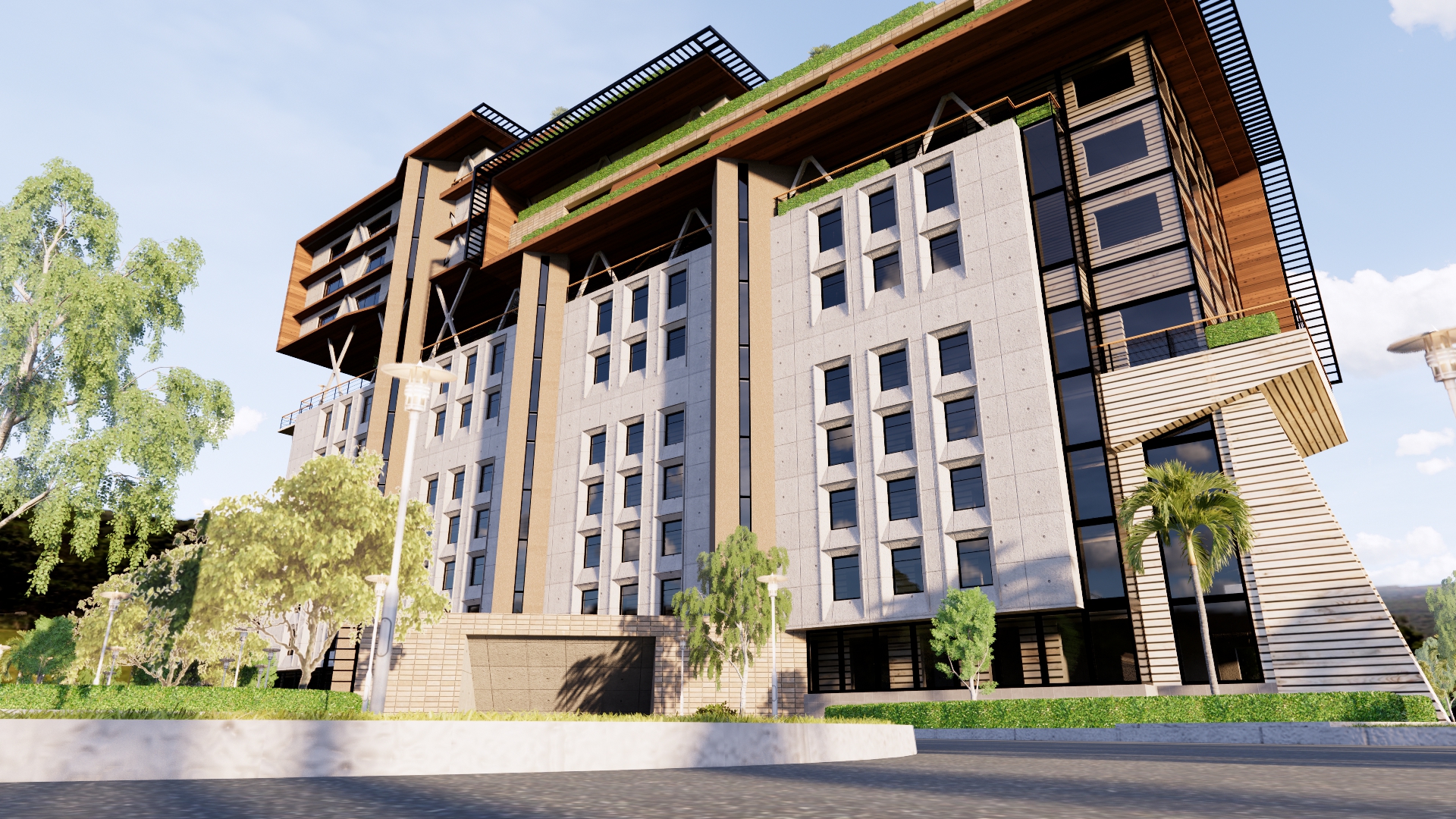 تصميم معماري ل4مباني اداريه وسكنيه في الشيخ زايد بمصر-7