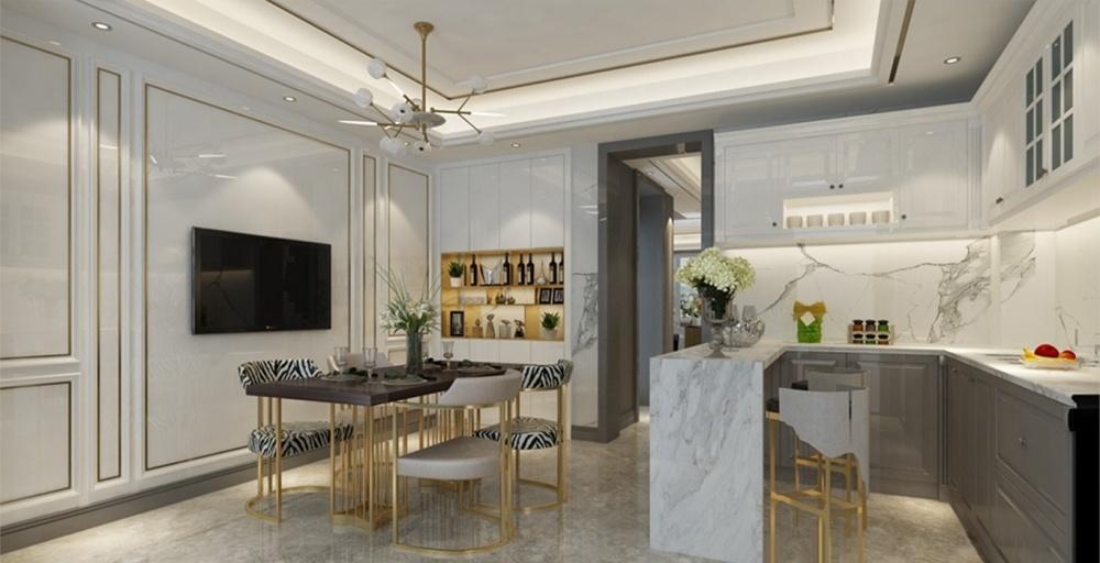 尚层别墅装饰打造轻奢御锦联排别墅-7