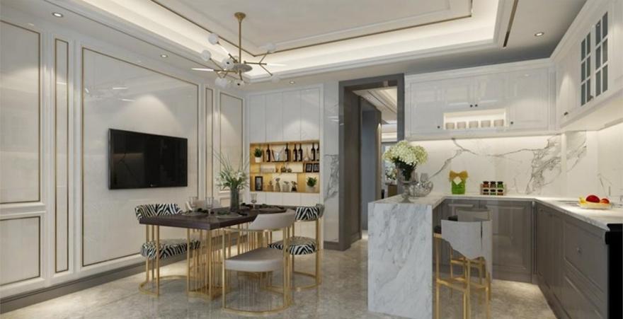 尚层别墅装饰打造轻奢御锦联排别墅-7