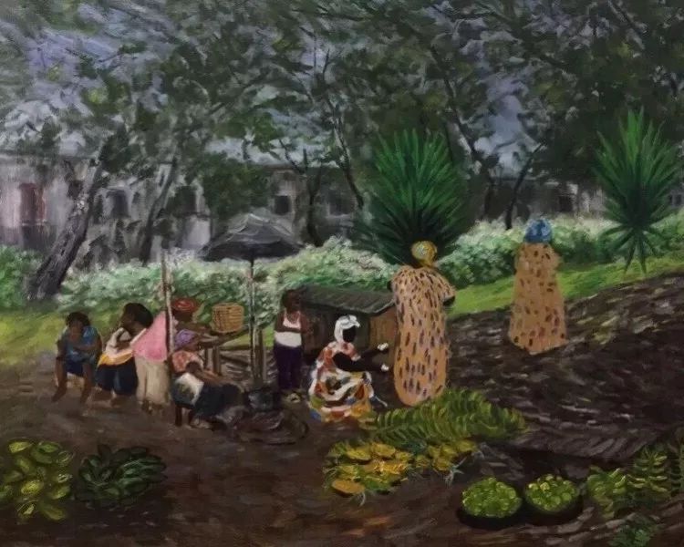黄建兵非洲油画作品赏析 | 原始与现代的碰撞-45