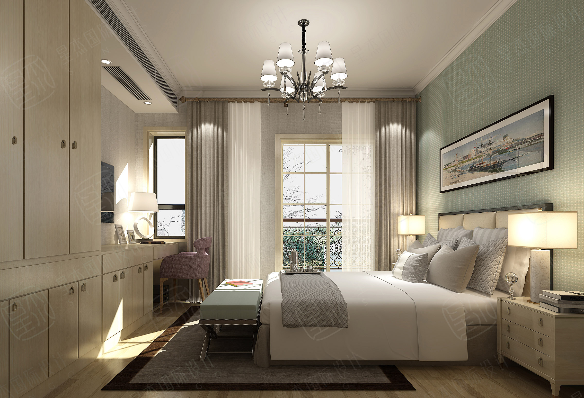 苏州碧堤半岛 300㎡北欧风别墅设计,自然温暖的家-13